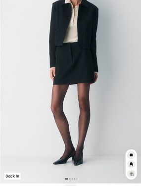 Babaton chisel mini skirt in re essential material